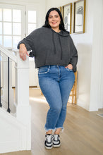 Load image into Gallery viewer, Stay Right Here Soft Knit Hoodie In Charcoal
