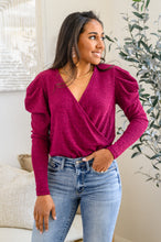 Load image into Gallery viewer, Take Me Out Faux Wrap Bodysuit In Magenta