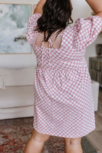 Load image into Gallery viewer, The Moment Checkered Babydoll Dress
