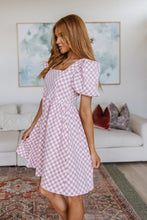 Load image into Gallery viewer, The Moment Checkered Babydoll Dress