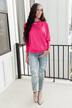 Load image into Gallery viewer, Lovely Ladder V Neck Top in Pink