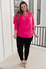 Load image into Gallery viewer, Lovely Ladder V Neck Top in Pink