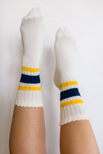 Load image into Gallery viewer, World's Best Dad Socks in Navy and Yellow