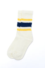 Load image into Gallery viewer, World's Best Dad Socks in Navy and Yellow