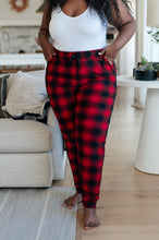 Load image into Gallery viewer, Your New Favorite Joggers in Red Plaid