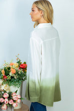 Load image into Gallery viewer, Cotton Gauze Deep Dye Shirt in Olive
