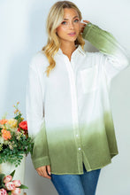 Load image into Gallery viewer, Cotton Gauze Deep Dye Shirt in Olive
