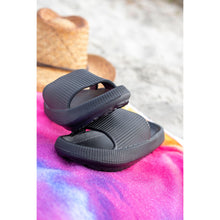 Load image into Gallery viewer, Black Insanely Comfy Slides by Julia Rose lightweight cushioned sole

