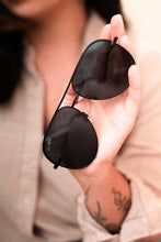 Load image into Gallery viewer, Ready to Ship | The Alex  Black/Black - High Quality Unisex Aviator Sunglasses
