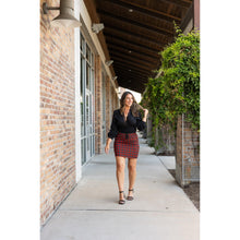 Load image into Gallery viewer, Ready to Ship | The Helena – Red Plaid Jogger Skirt ❤️🖤

