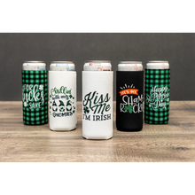 Load image into Gallery viewer, *Ready to Ship| St. Patrick’s Day Neoprene Slim &amp; Regular Can Holders
