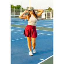 Load image into Gallery viewer, Julia Rose The RaeLynn red skort women’s skort with built-in shorts
