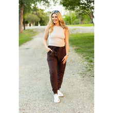Load image into Gallery viewer, Ready to Ship | The Brinley - Brown Fleece Joggers
