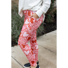 Load image into Gallery viewer, Ready to Ship | Hearts (Pink and Red) Full Length Leggings
