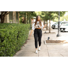Load image into Gallery viewer, Women’s fleece-lined black joggers winter loungewear Soft black joggers with tapered leg and drawstring waist
