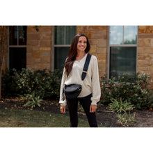 Load image into Gallery viewer, Women's sling bag with zipper closure and adjustable strap
