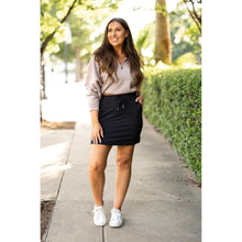 Load image into Gallery viewer, Julia Rose The Kristina black jogger skirt women’s sporty casual skirt
