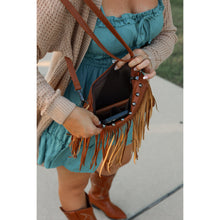 Load image into Gallery viewer, Boho fringe crossbody bag boutique fashion accessory
