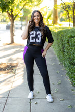 Load image into Gallery viewer, Ready to Ship | The Presley - Purple Panel Full Length Leggings
