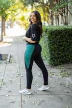 Load image into Gallery viewer, Ready to Ship | The Gracie- Green Panel Full Length Leggings
