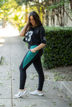 Load image into Gallery viewer, Ready to Ship | The Gracie- Green Panel Full Length Leggings
