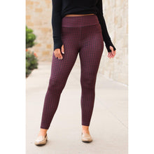 Load image into Gallery viewer, Julia Rose Wren Plaid Leggings with pockets and high waistband. Buttery soft plaid leggings for women by Julia Rose.

