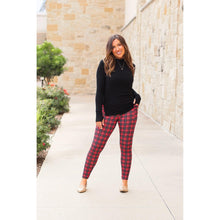 Load image into Gallery viewer, Julia Rose The Holly plaid full length leggings , High-waisted plaid leggings by Julia Rose
