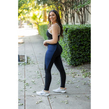 Load image into Gallery viewer, Ready to Ship | The Billie- Blue Panel Full Length Leggings
