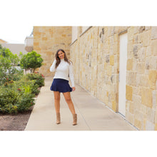 Load image into Gallery viewer, Julia Rose Josie Navy Skort with built-in shorts, high-waisted fit, Women’s navy skort by Julia Rose, soft high-quality fabric
