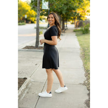 Load image into Gallery viewer, Julia Rose Dakota Dress women’s boutique midi dress front view, Woman wearing Julia Rose Dakota Dress casual everyday outfit
