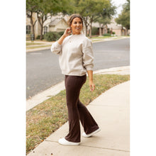 Load image into Gallery viewer, Ready to Ship | The Rhea - 30&quot;  BROWN Bootcut Leggings with Pockets*
