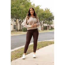 Load image into Gallery viewer, Ready to Ship| The Belle - Brown FLEECE Full Length Leggings with Pockets 2 Pack
