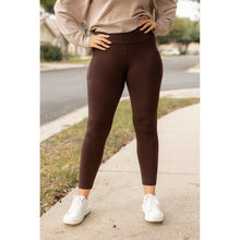 Load image into Gallery viewer, Ready to Ship | The Belle - Brown FLEECE Full Length Leggings with Pockets*
