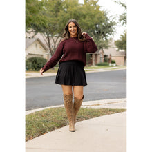 Load image into Gallery viewer, Julia Rose The Brielle black skort, Women wearing black skort with built-in shorts
