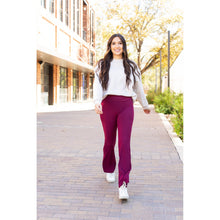 Load image into Gallery viewer, Ready to Ship  | The Maeve - 30&quot;  MAROON Bootcut Leggings with Pockets*
