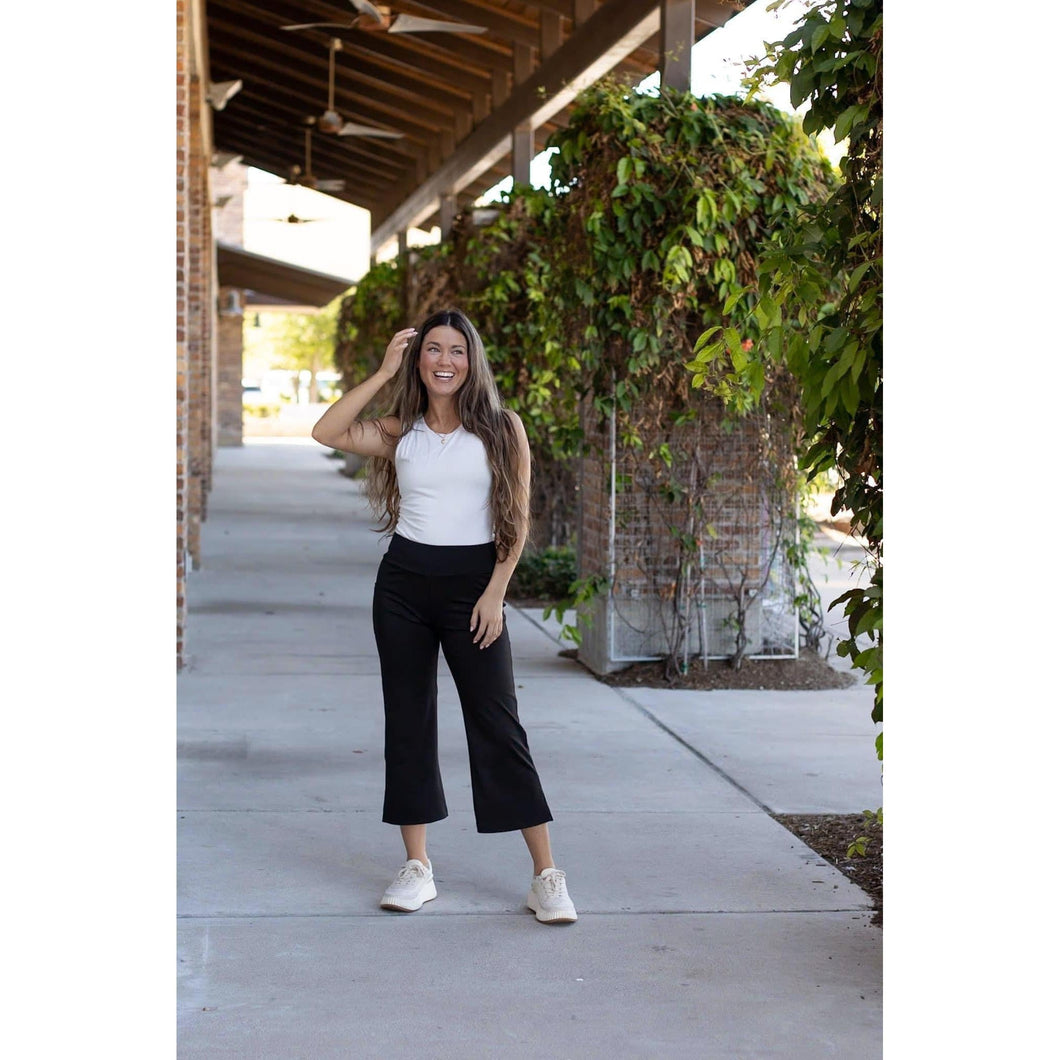 Ready to Ship | The Gabriella -Black  High Waisted Gaucho Pants - Luxe Leggings by Julia Rose®