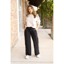 Load image into Gallery viewer, Women’s buttery soft leopard panel lounge pants with pockets
