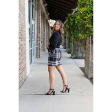Load image into Gallery viewer, Ready to Ship  | The Amelia - Black And White Plaid Jogger Skirt
