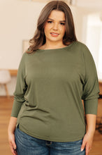 Load image into Gallery viewer, A Day Together Long Sleeve Top in Olive
