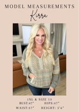 Load image into Gallery viewer, Big Sky Country Waffle Knit Top In Sage

