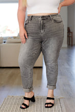 Load image into Gallery viewer, Charlotte High Rise Stone Wash Slim Jeans in Gray
