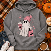 Load image into Gallery viewer, Pink Ghost Halloween HOODIE*
