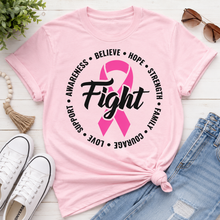 Load image into Gallery viewer, Breast Cancer Awareness CREWNECK Graphic Tee
