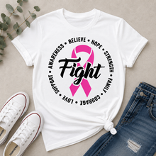 Load image into Gallery viewer, Breast Cancer Awareness CREWNECK Graphic Tee
