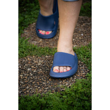 Load image into Gallery viewer, Ready to Ship | Navy Blue Insanely Comfy -Beach or Casual Slides

