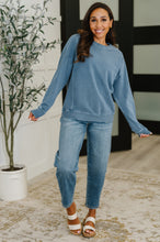 Load image into Gallery viewer, Daily Ease Mineral Wash Pullover in Dusty Blue
