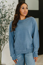 Load image into Gallery viewer, Daily Ease Mineral Wash Pullover in Dusty Blue
