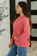 Load image into Gallery viewer, Daily Ease Mineral Wash Pullover in Ruby
