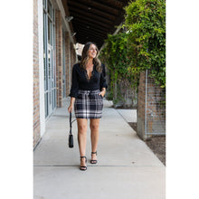 Load image into Gallery viewer, Ready to Ship  | The Amelia - Black And White Plaid Jogger Skirt
