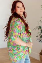 Load image into Gallery viewer, Essential Blouse in Painted Green and Pink
